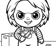 Coloriage Kawaii Chibi Chucky