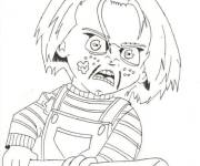 Coloriage et dessins gratuit Le col&egrave;re de Chucky à imprimer