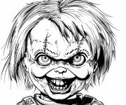 Coloriage Le sourire mal&eacute;fique de Chucky