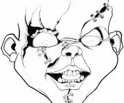 Coloriage Masque de Chucky effrayant