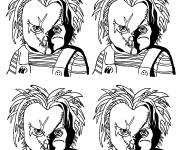 Coloriage Mod&egrave;le de Chucky pour Halloween