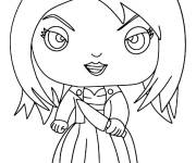 Coloriage et dessins gratuit Petite Tiffany pour Halloween à imprimer