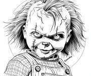 Coloriage Photo de Chucky effrayant