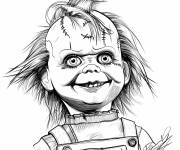 Coloriage Plan Chucky effrayant