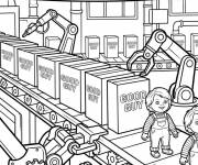 Coloriage Poup&eacute;e Chucky dans l'usine