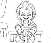 Coloriage Poup&eacute;e Chucky imprimable