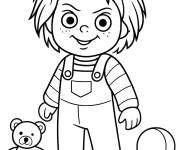 Coloriage Poup&eacute;e Chucky pour les petits