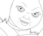 Coloriage Regard m&eacute;chant de Chucky