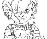 Coloriage Sourire de Chucky le fou