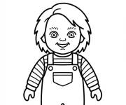 Coloriage Sourires de poup&eacute;e de gentil Chucky