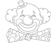 Coloriage Clown avec la t&ecirc;te ronde