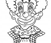 Coloriage et dessins gratuit Clown avec maquillage spectaculaire à imprimer