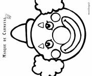 Coloriage Masque de clown Carnaval