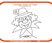 Coloriage Un clown au chapeau &agrave; fleur