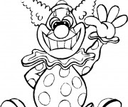 Coloriage et dessins gratuit Un clown avec la tête bizarre à imprimer