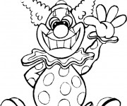 Coloriage Un clown avec la tête bizarre