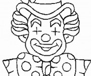 Coloriage Un clown avec les yeux fermés