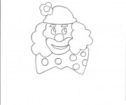 Coloriage Un clown avec  un gros noeud