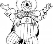 Coloriage Un clown fait son spectacle