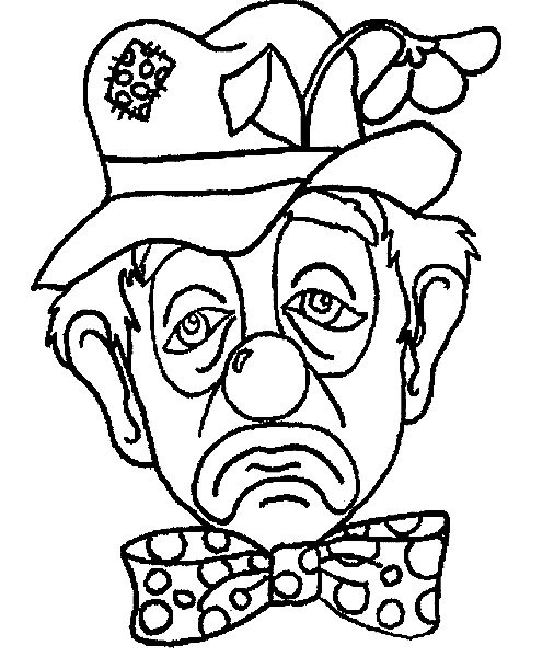 Coloriage Un Clown Triste Dessin Gratuit à Imprimer