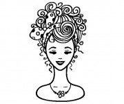 Coloriage Coiffure de mariage