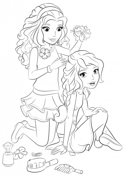 Coloriage Coiffure et de maquillage dessin gratuit à imprimer