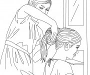 Coloriage et dessins gratuit Coiffure femme à imprimer