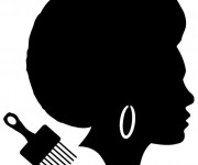 Coloriage Coiffure pour femme noir et blanc