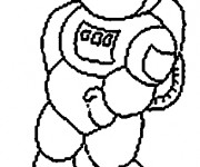 Coloriage Astronaute dessin enfant facile