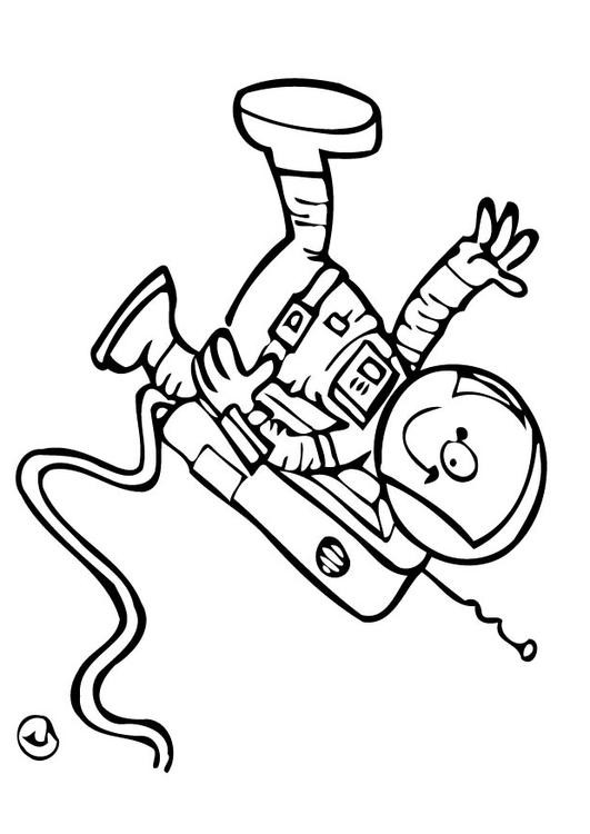 Coloriage et dessins gratuits Astronaute portant la combinaison spatiale à imprimer