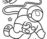 Coloriage Astronaute Tenue