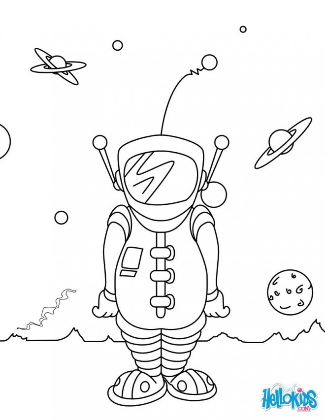 Coloriage et dessins gratuits Cosmonaute à imprimer
