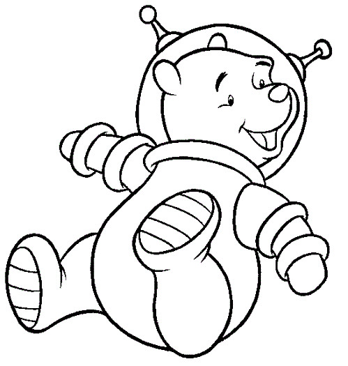 Coloriage et dessins gratuits Ours Astronaute à imprimer