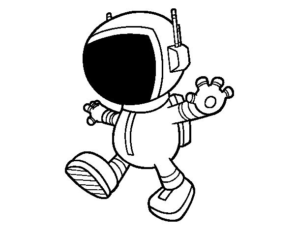 Coloriage et dessins gratuits Petit Alien Cosmonaute à imprimer