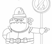 Coloriage Policier Alien