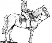 Coloriage et dessins gratuit Cowboy couleur à imprimer