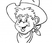 Coloriage Cowboy dessin d'enfant