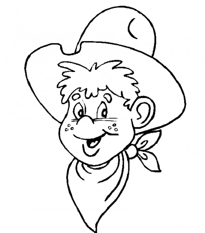 Coloriage et dessins gratuits Cowboy dessin d'enfant à imprimer