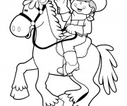 Coloriage et dessins gratuit Cowboy Disney à imprimer