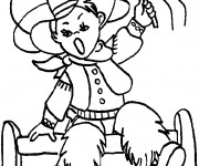 Coloriage Cowboy gar&ccedil;on dessin anim&eacute;