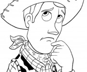Coloriage Cowboy Woody en ligne