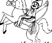 Coloriage Le Cowboy Western dessin