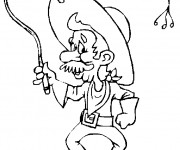 Coloriage Vieux Cowboy