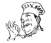 Coloriage Chef cuisinier