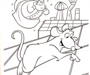 Coloriage Cuisinier et souris drôle