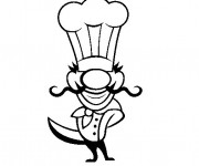 Coloriage Cuisinier rigolo