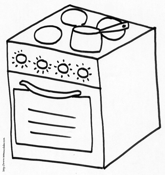 Coloriage Gaz De Cuisine Dessin Gratuit à Imprimer