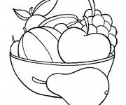 Coloriage Les fruits dessin couleur