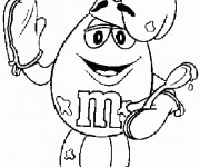 Coloriage M&Ms Cuisinier