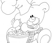 Coloriage Ours Cuisinier